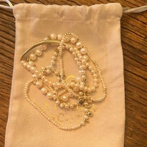 Rarely Worn, Great Condition, Kendra Scott: Kennedy Bracelet - Gold/Ivory